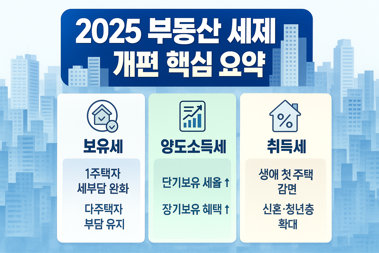 2025부동산 세제 개편 방향과 절세 전략