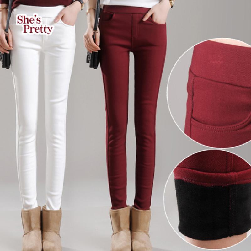 쉬즈프리티 기모 스판 패딩레깅스