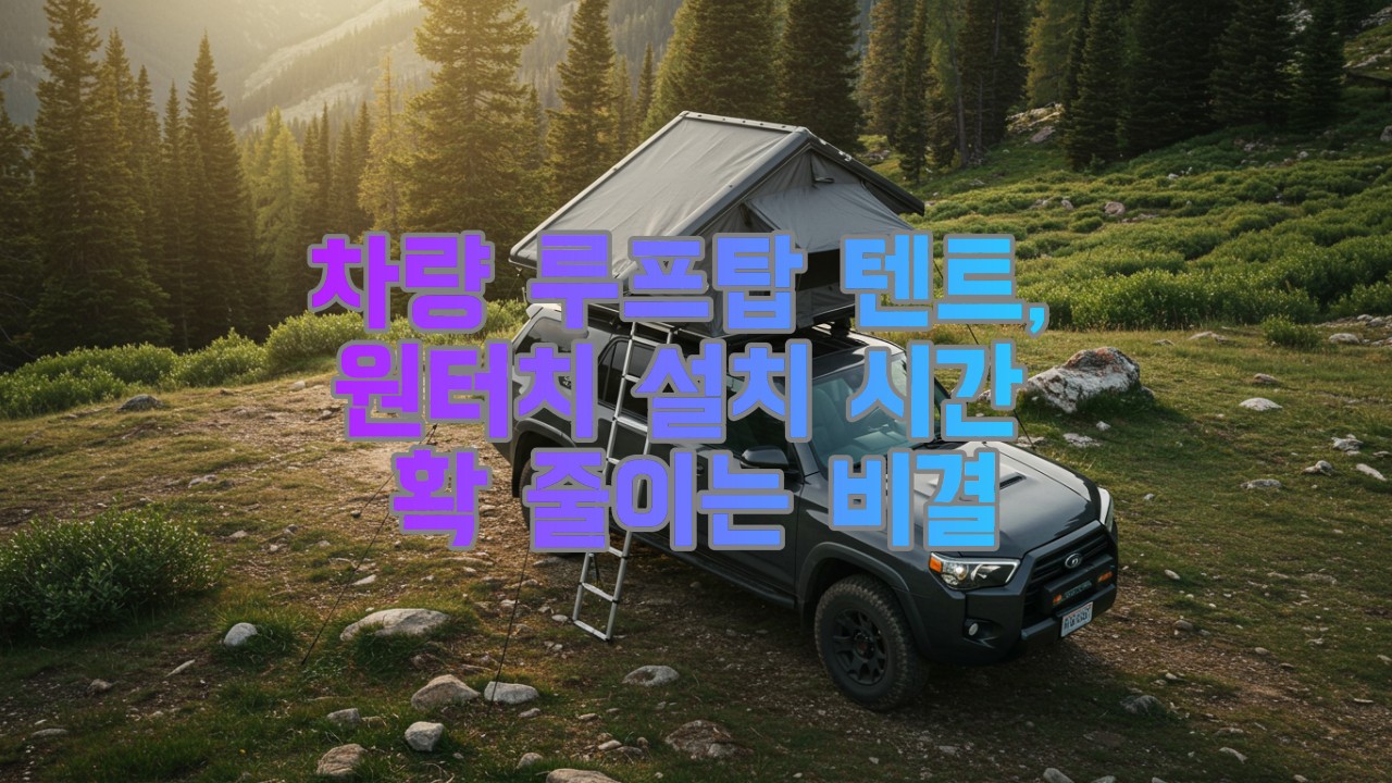 차량 루프탑 텐트, 원터치 설치 시간 확 줄이는 비결
