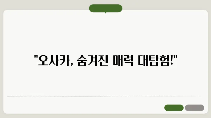 오사쳠 자유여행