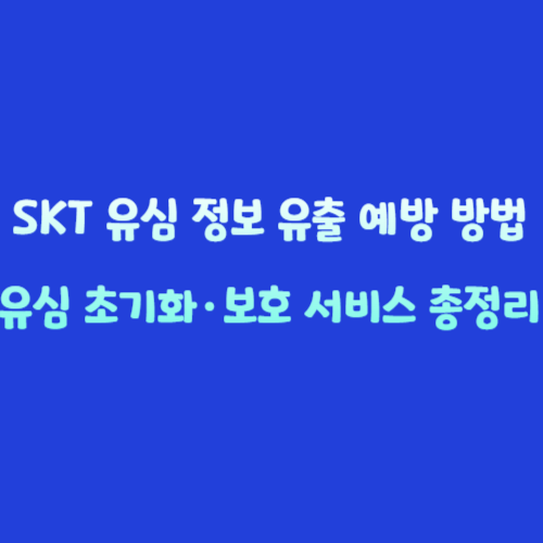 SKT 유심 정보 유출 예방 방법 ❘ 유심 초기화&middot;보호 서비스 총정리