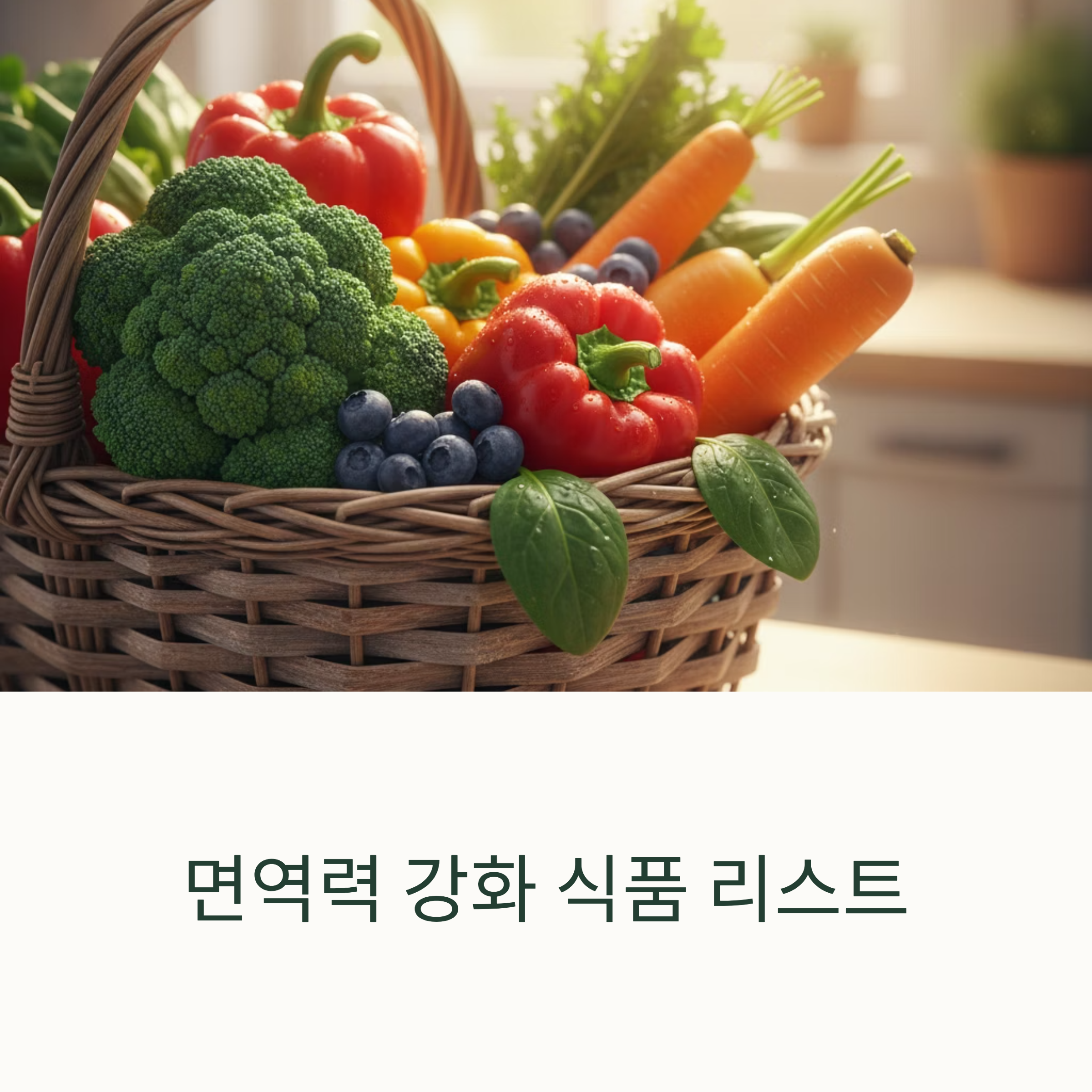 면역력 강화 식품 리스트