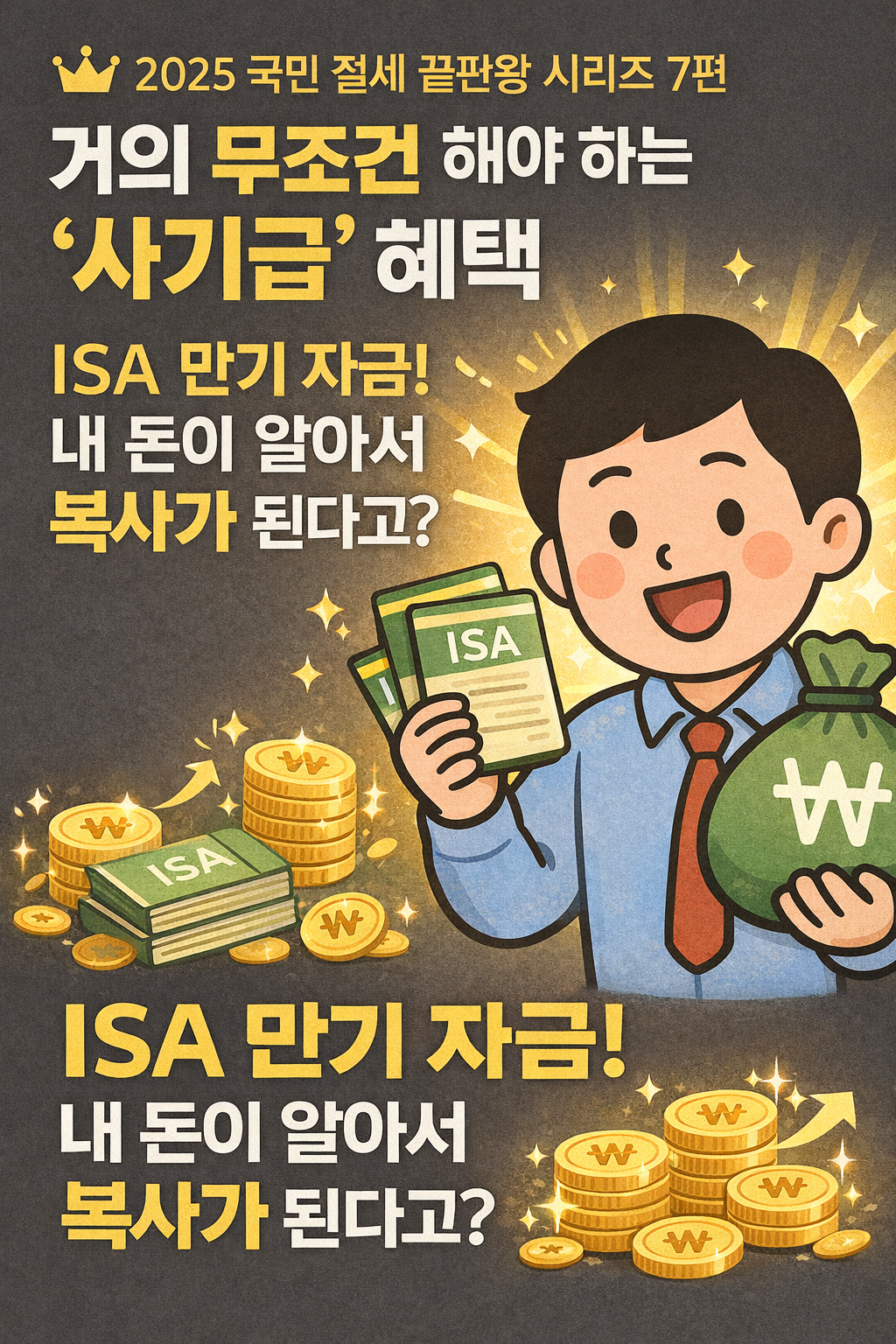 2025 국민 절세 끝판왕 시리즈 7편: 거의 무조건 해야 하는 '사기급' 혜택 "ISA 만기 자금! 내 돈이 알아서 복사가 된다고?"