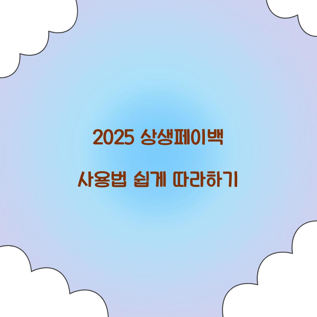 2025 상생페이백 사용법