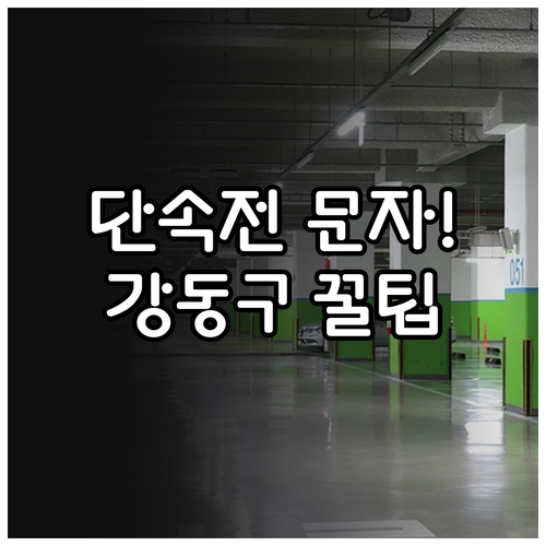 강동구 자동차 주정차 단속 사전 알림..