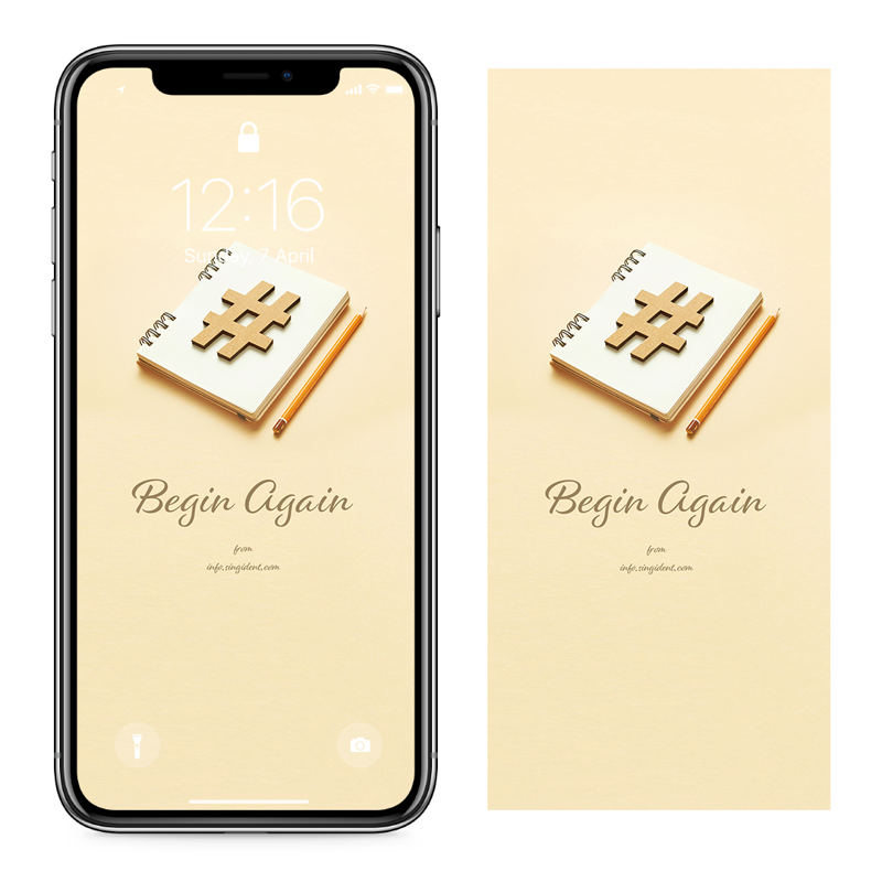 02 해시태그와 노트 C - Begin Again 아이폰가을배경화면