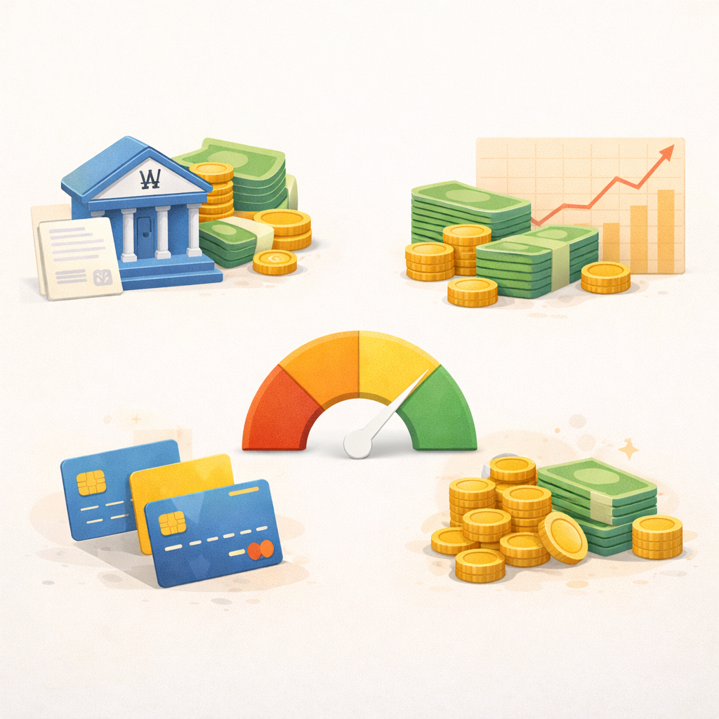 마이너스통장·카드론·현금서비스, 신용점수·이자·상환 구조를 한 번에 끝내는 선택 가이드