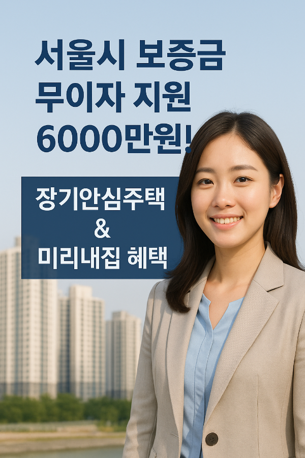 서울시 보증금 무이자 지원 6000만원! 장기안심주택 &amp; 미리내집 혜택