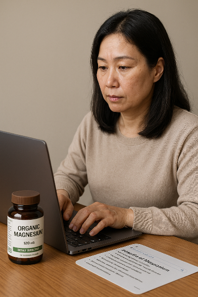 유기마그네슘의 신경계 및 근육 대사 효과