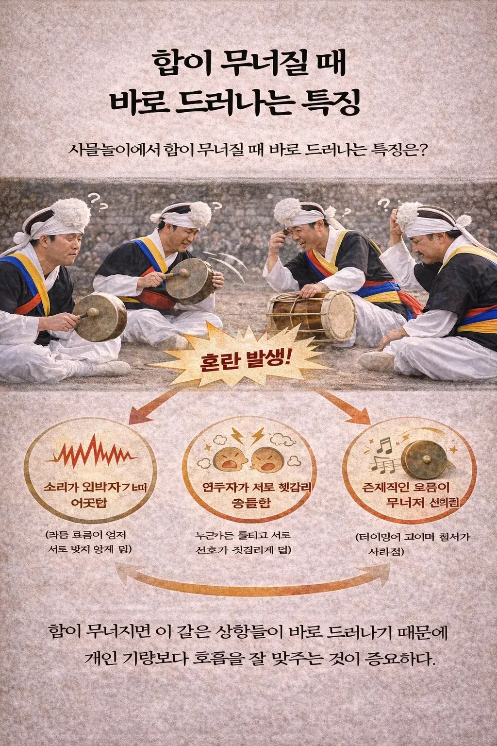 합이 무너질 때 바로 드러나는 특징