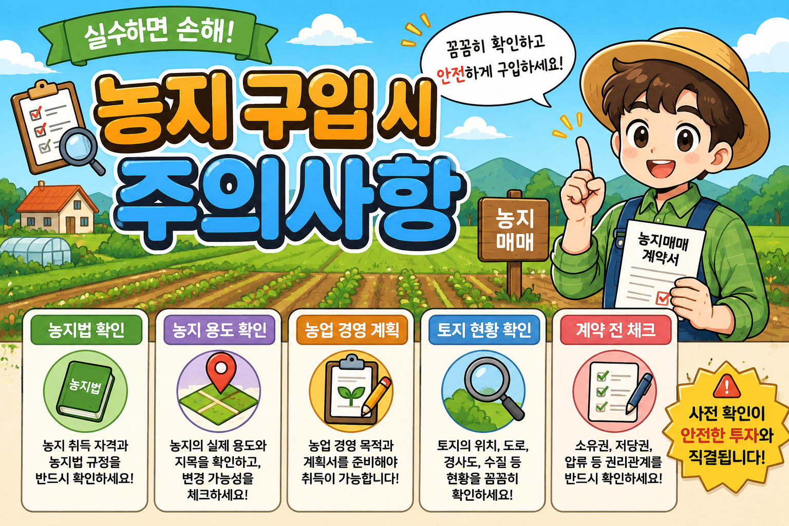 농지 구입 시 주의사항