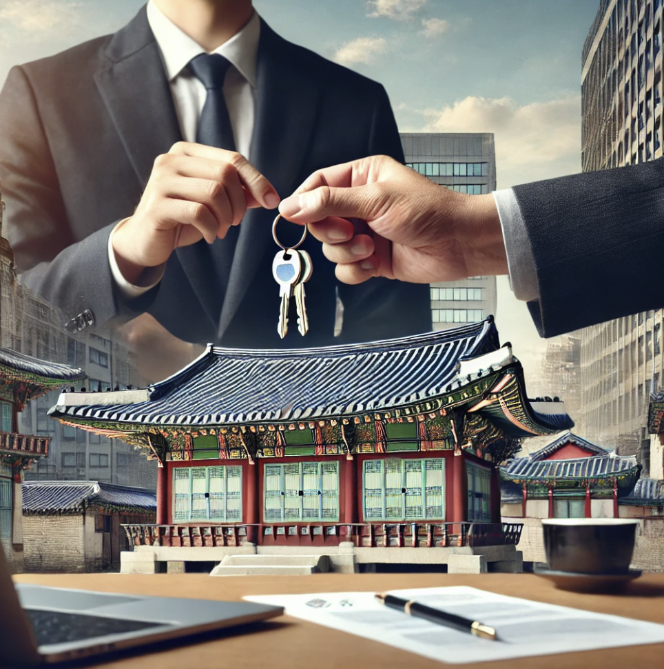 사업을 물려주는 가족의 모습.