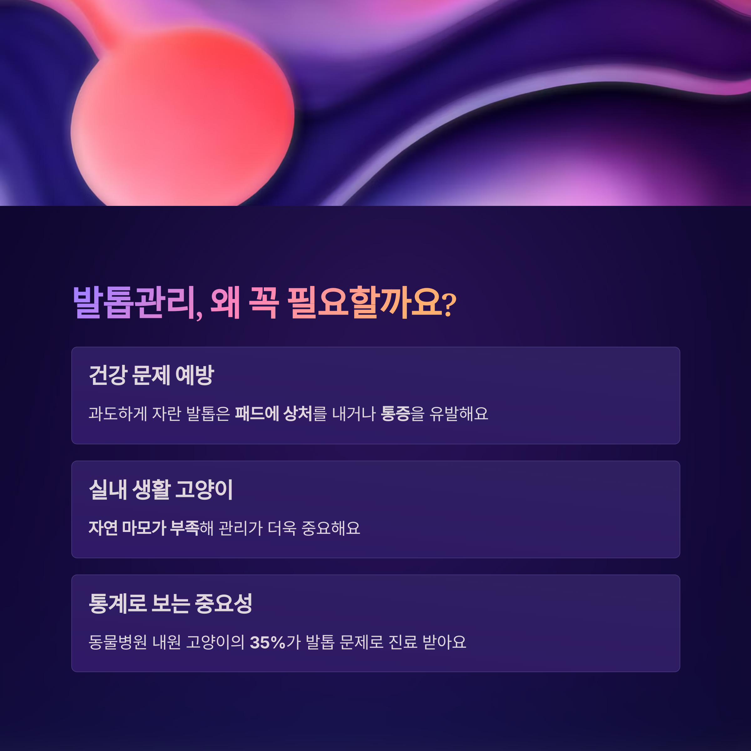 발톱관리, 왜 꼴 필요할까요?