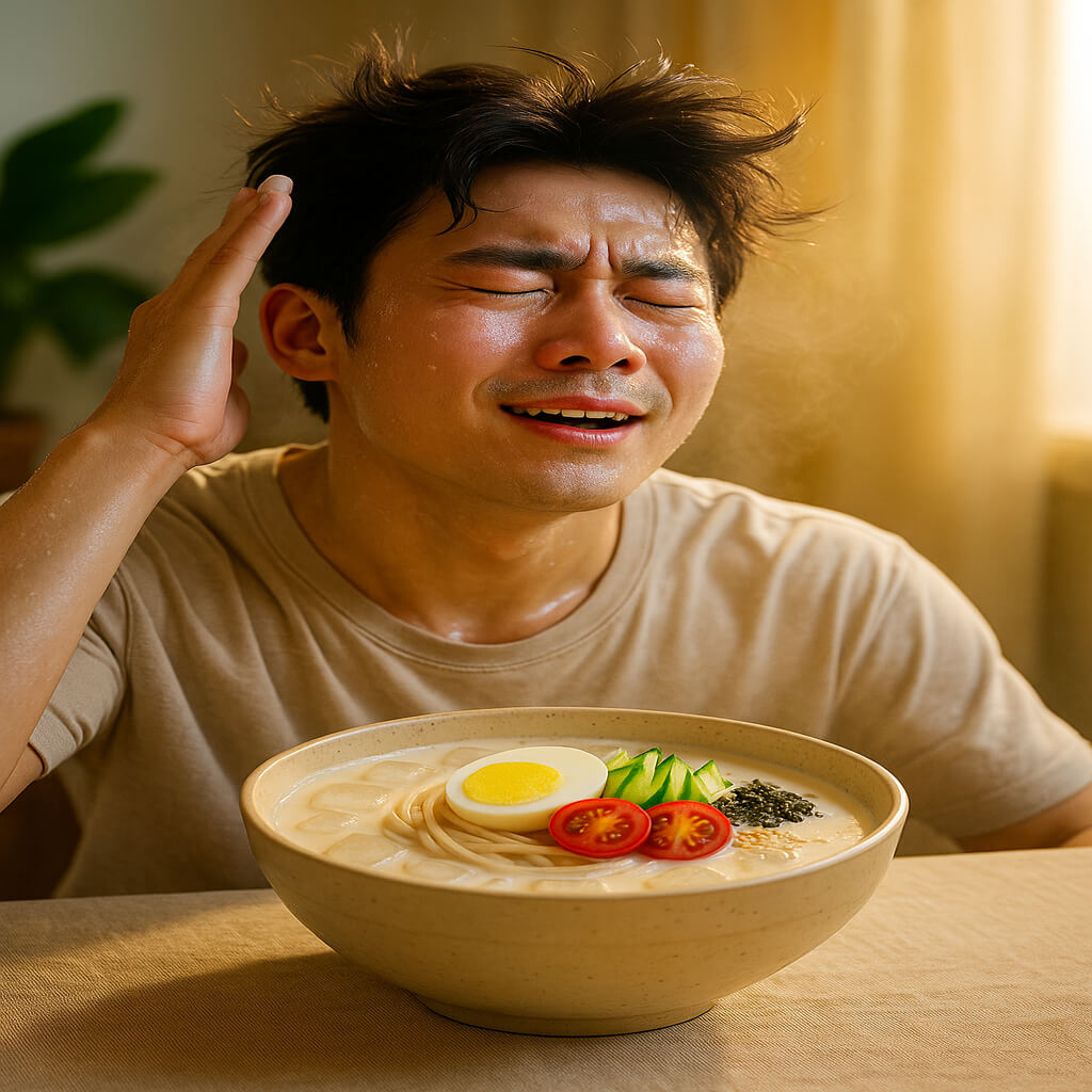 여름철 먹는 시원한 콩국수