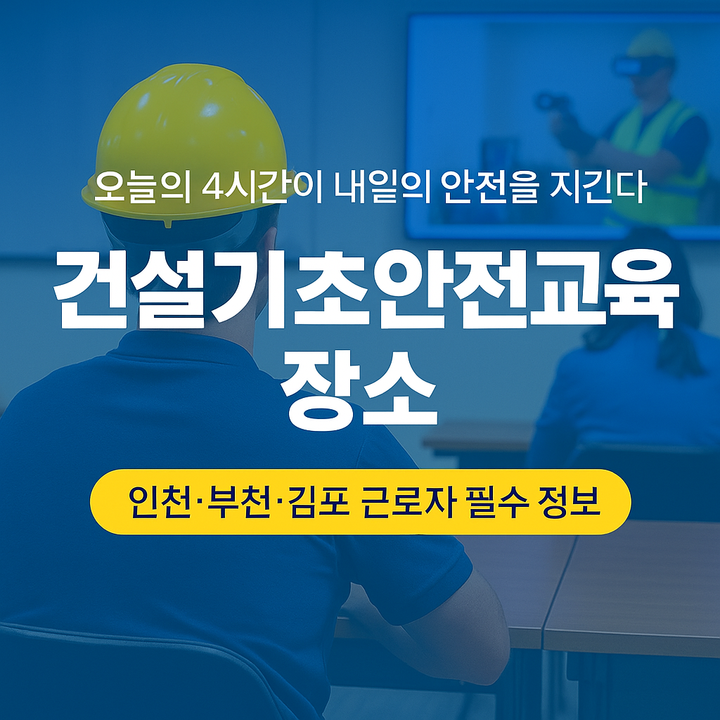 건설기초안전교육 장소 인천 부천 시흥 당일 이수증 발급 가능한 곳은?