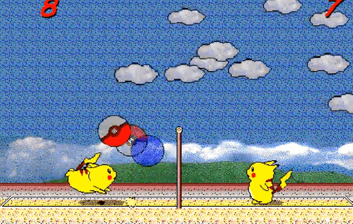 2인용게임 피카츄배구 무료 다운로드 조작 방법