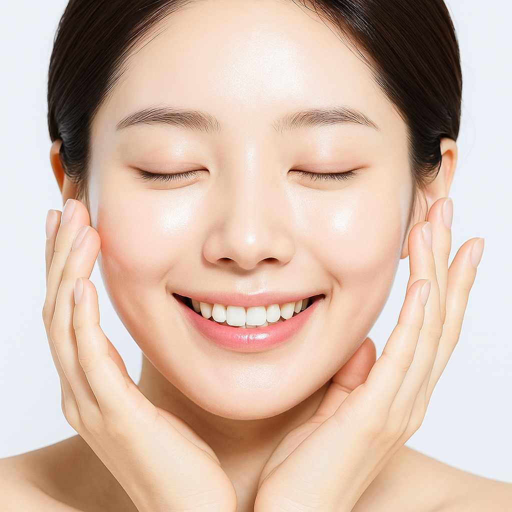 환하게 웃고있는 여성 사진