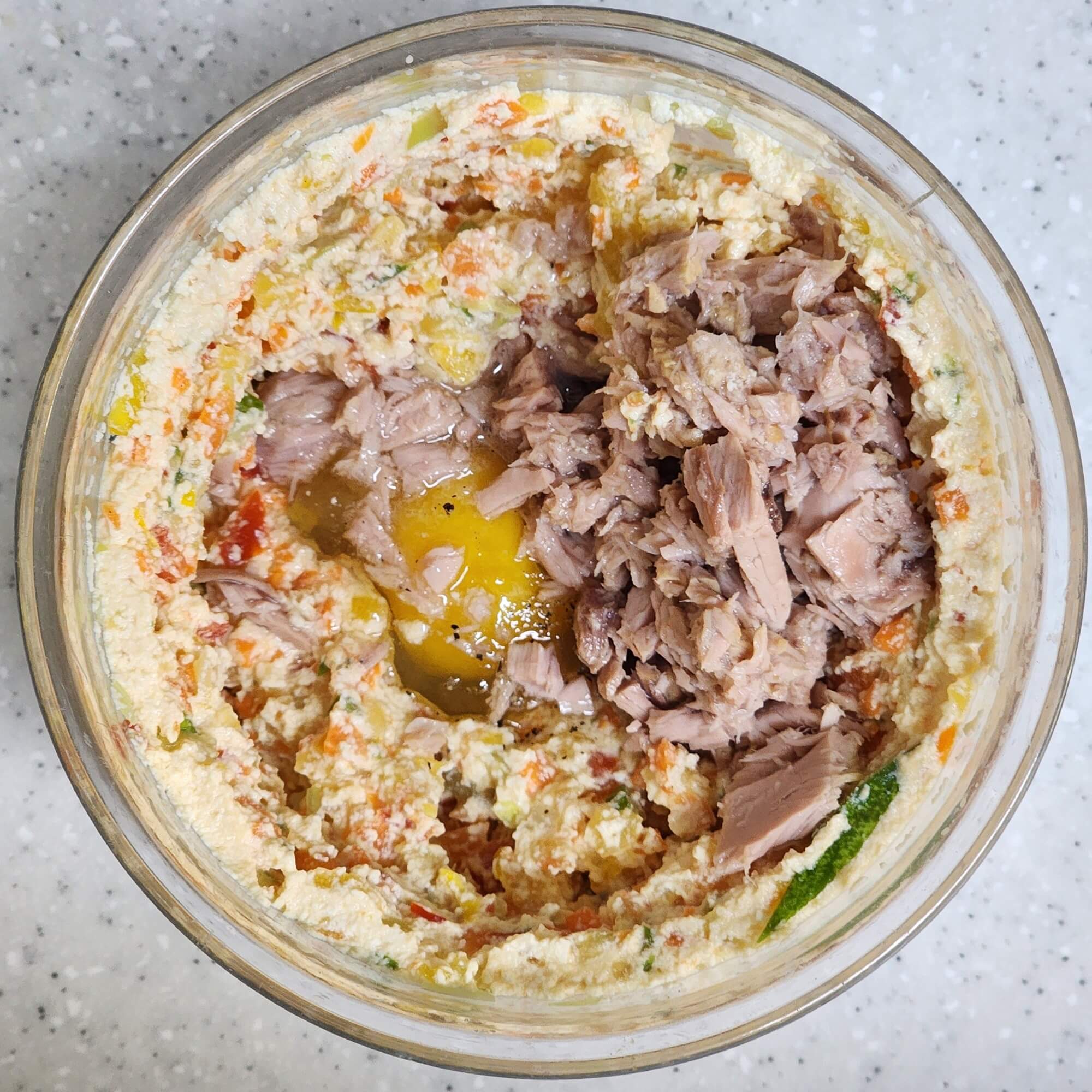 자투리 채소로 만든 두부 참치 스테이크