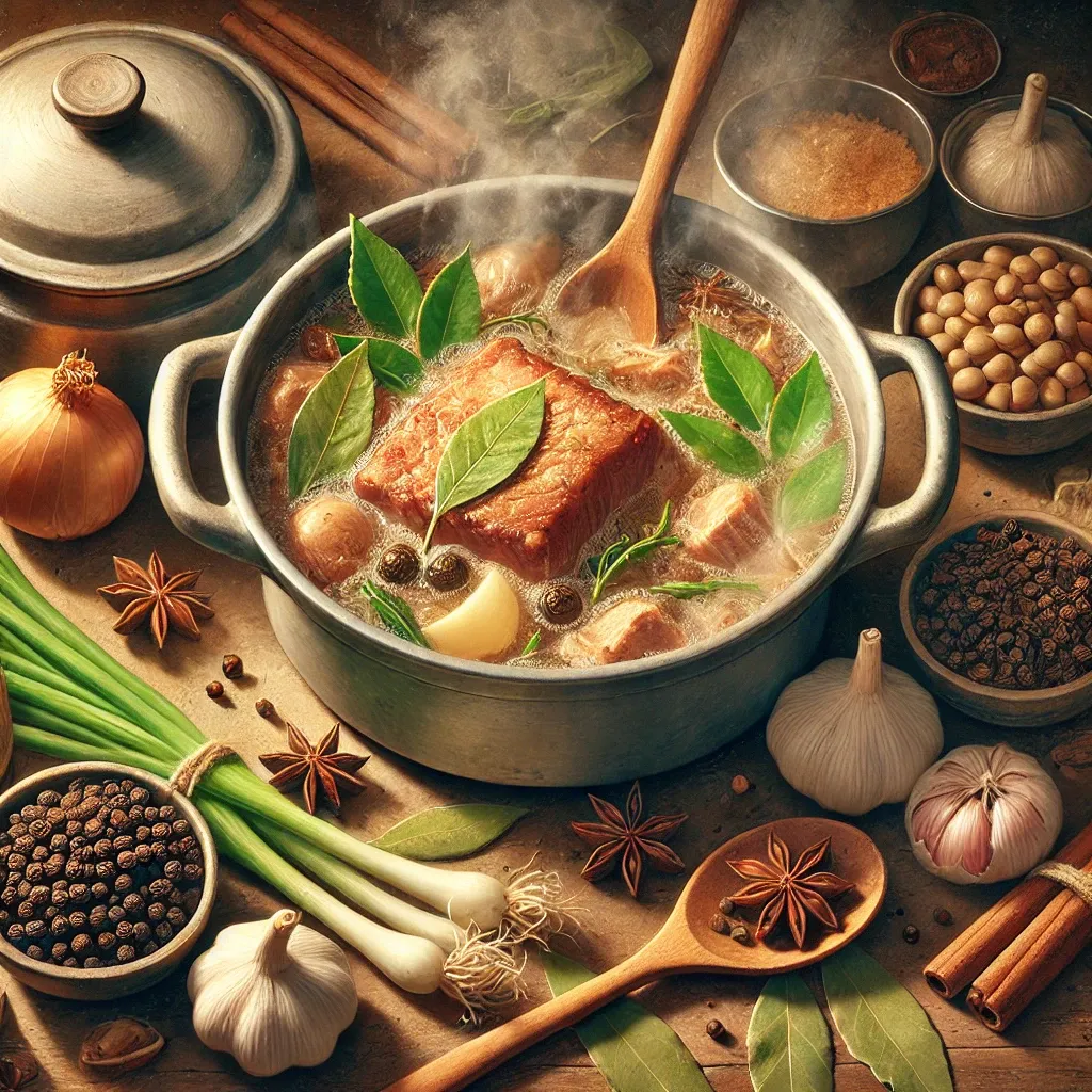 마늘, 생강, 된장으로 잡내를 제거한 깊은 맛의 수육