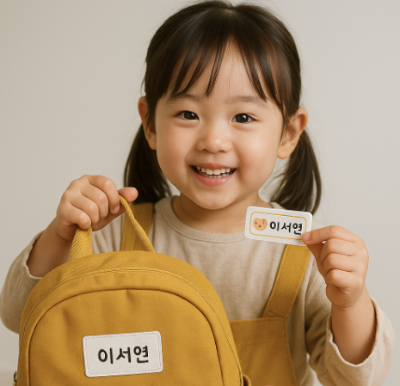 돌잔치 선물 / 어린이집 가방 네임텍, 네임 스티커, 유아가방 세트