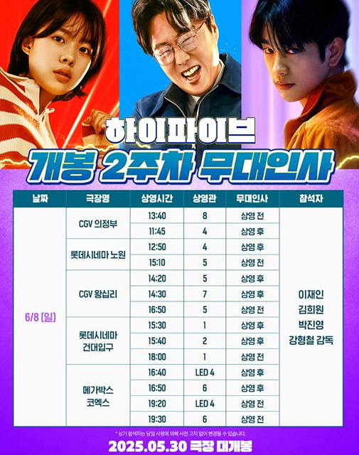 영화 하이파이브 정보 등장인물 무대인사 유아인 쿠키