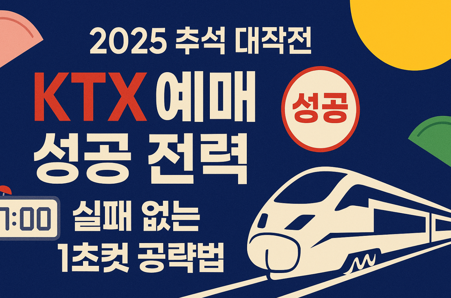 KTX 추석표 예매 성공률 200% 높이는 실전 팁