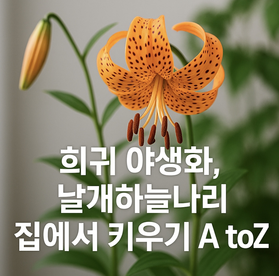 희귀 야생화, 날개하늘나리 집에서 키우기 A to Z