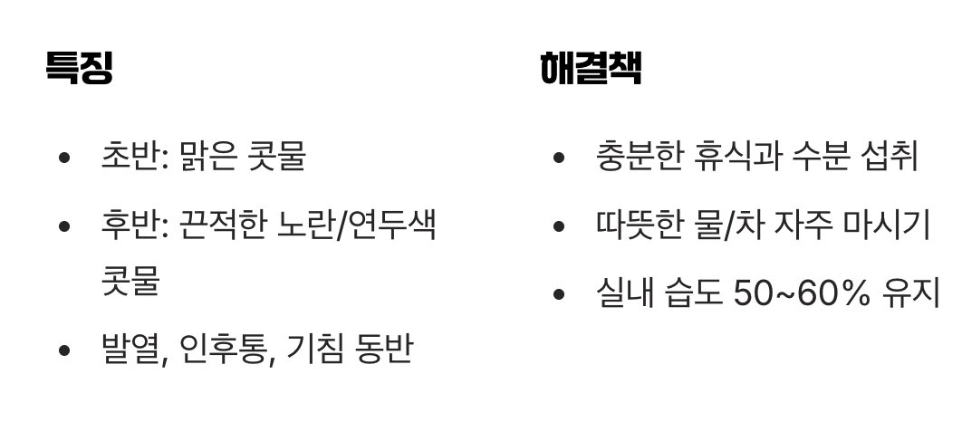 범인 #1. 끈적끈적 노란 콧물, ‘감기 바이러스’