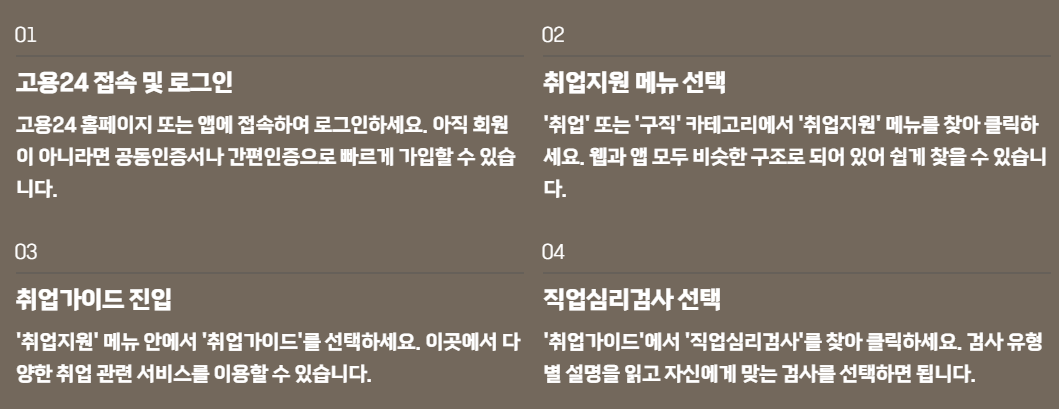 실업급여 2차 구직활동 직업심리검사