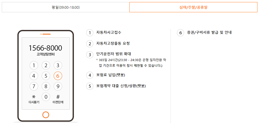 한화손해보험 고객센터 전화번호 2