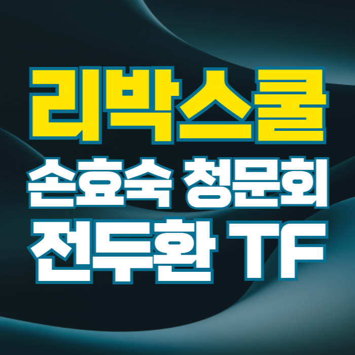 리박스쿨 청문회 손효숙 전두환 TF 국정원 프락치 고민정 기자회견