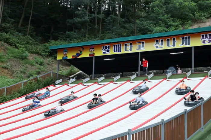 칠곡보 사계절 썰매장 전경 이미지