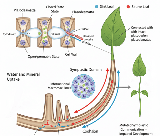 식물 수송의 역동성: 심플라스트 조절, 원형질연락사, 그리고 체관부 기반 정보 전달
