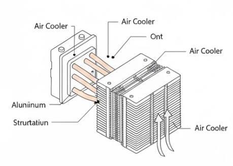 공랭식 쿨러 기본 원리