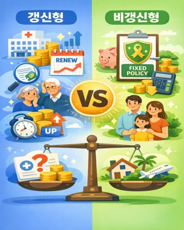 갱신형 비갱신형 차이를 구조 기준으로 비교한 설명 이미지11