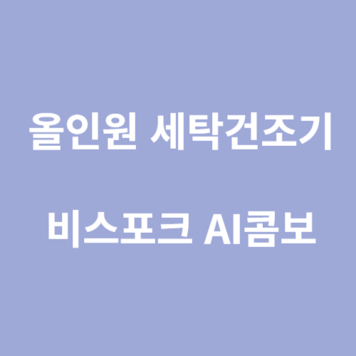 올인원 세탁건조기 비스포크 AI콤보