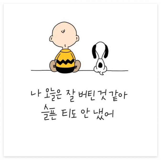 오늘도 수고 했어요.