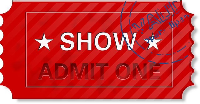 show admit one이라고 써있는 그림