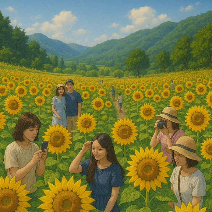 2025 태백해바라기축제 끝없이 펼쳐진 해바라기모습