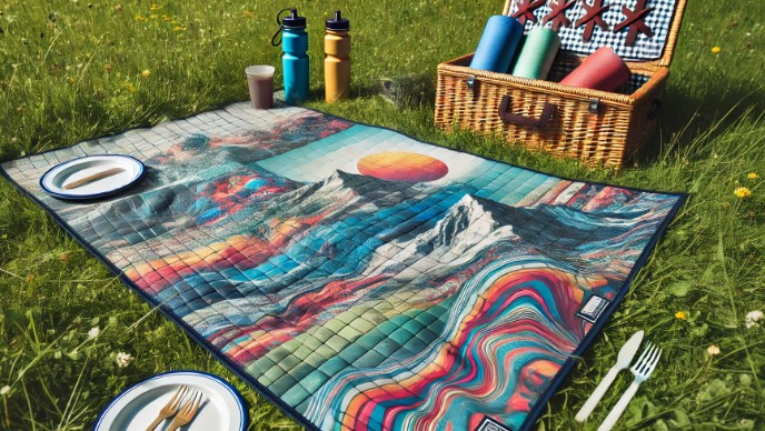 @폐현수막으로 만든 방수 돗자리 이미지