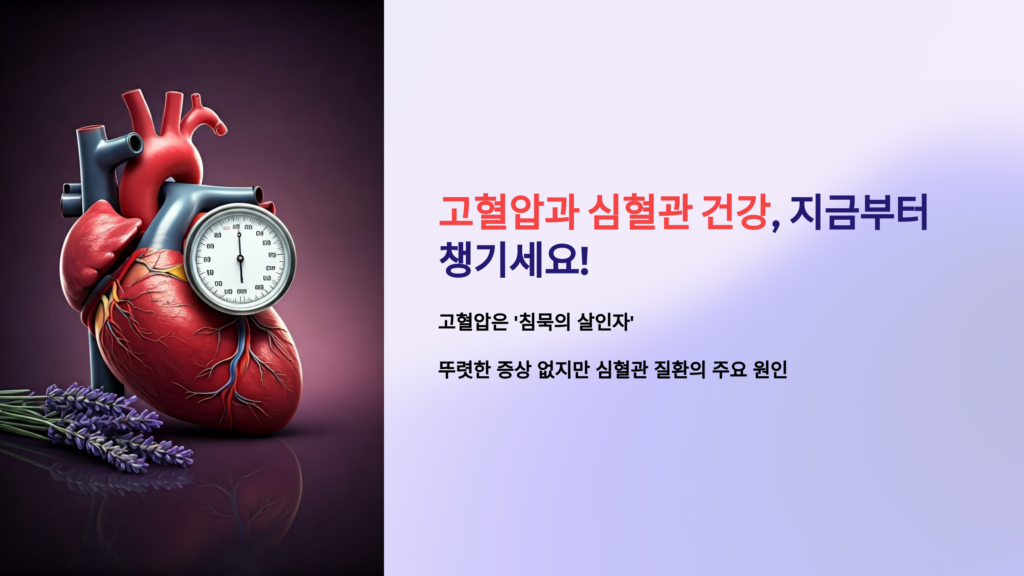 고혈압과 심혈관 건강 2가지 지금부터 챙기세요!
