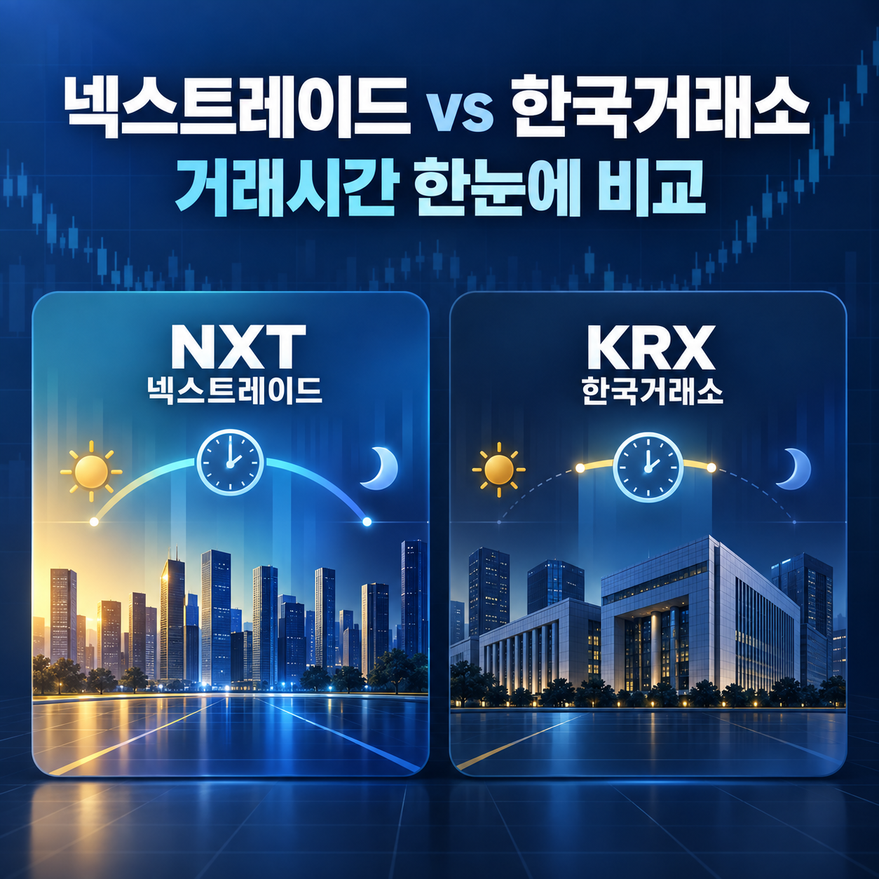 넥스트레이드와 한국거래소 차이 - 프리마켓·정규장·애프터마켓 거래시간 비교