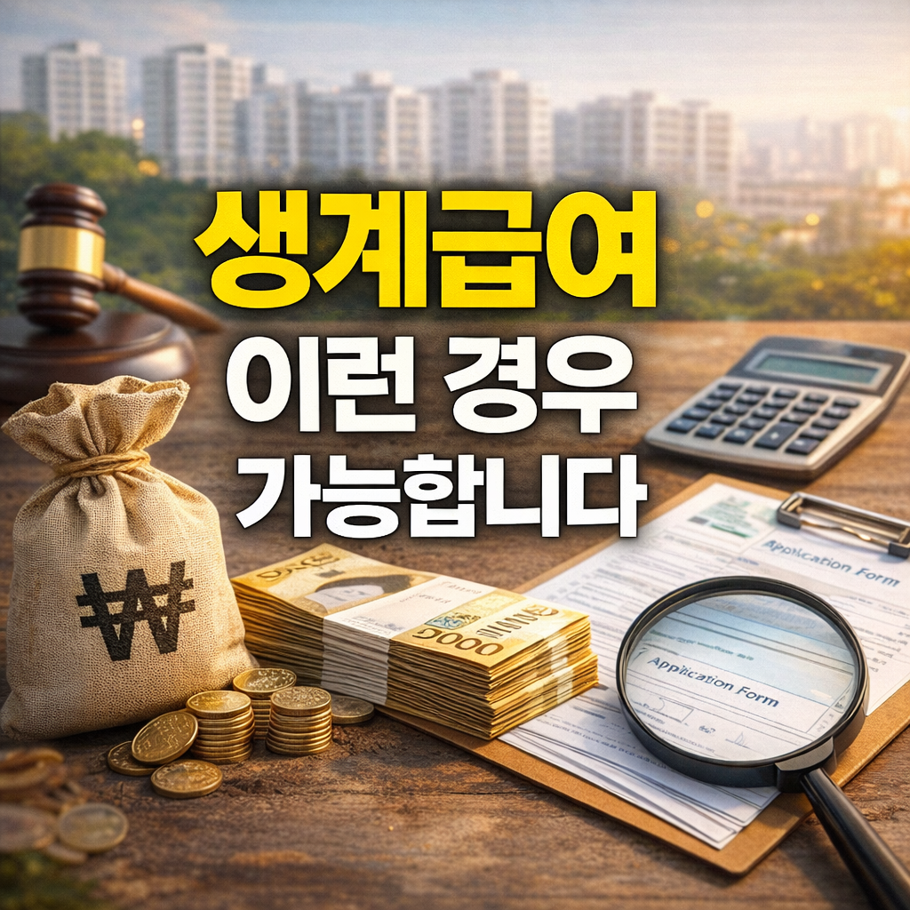 생계급여는 어떤 경우에 받을 수 있을까? 2026년 기준으로 정리