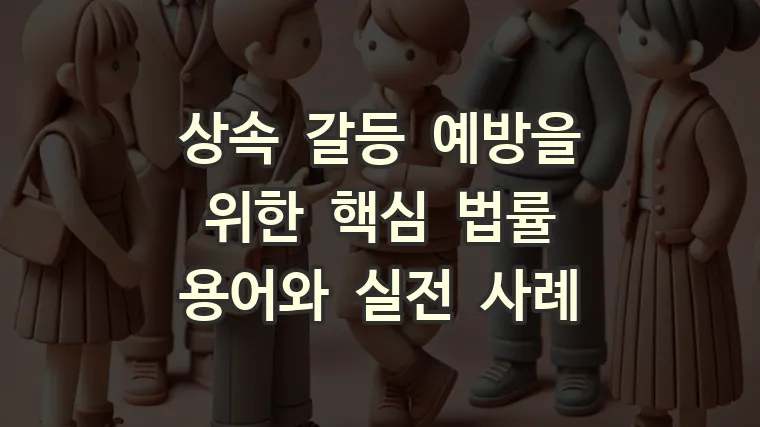 상속 갈등 예방을 위한 핵심 법률 용어와 실전 사례