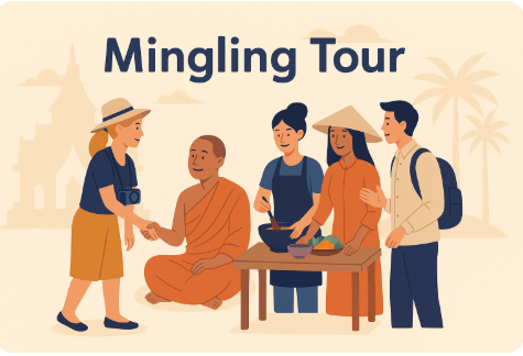 여러사람들이 어울려 여행하는 밍글링투어 사진