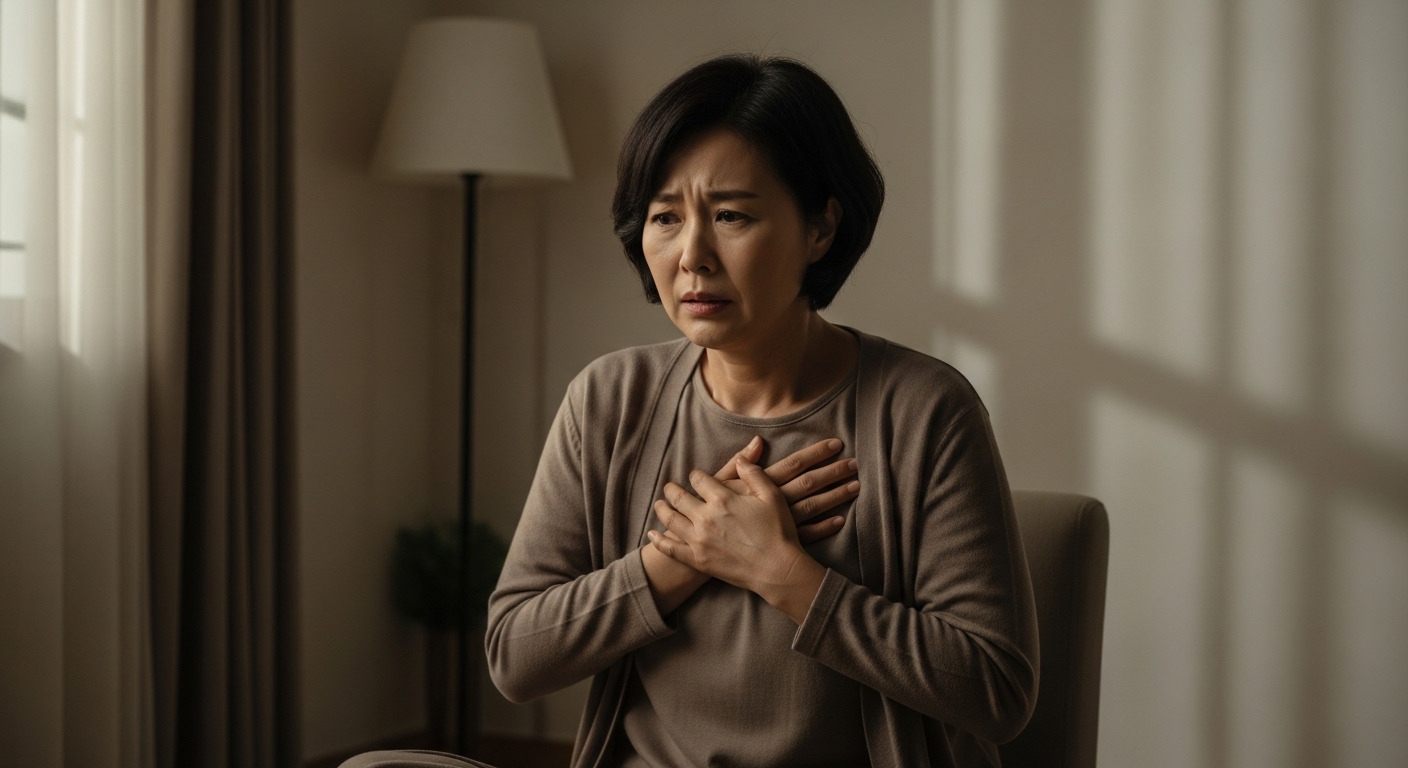 여성 심근경색, 심근경색 전조증상, 갑작스러운 가슴통증