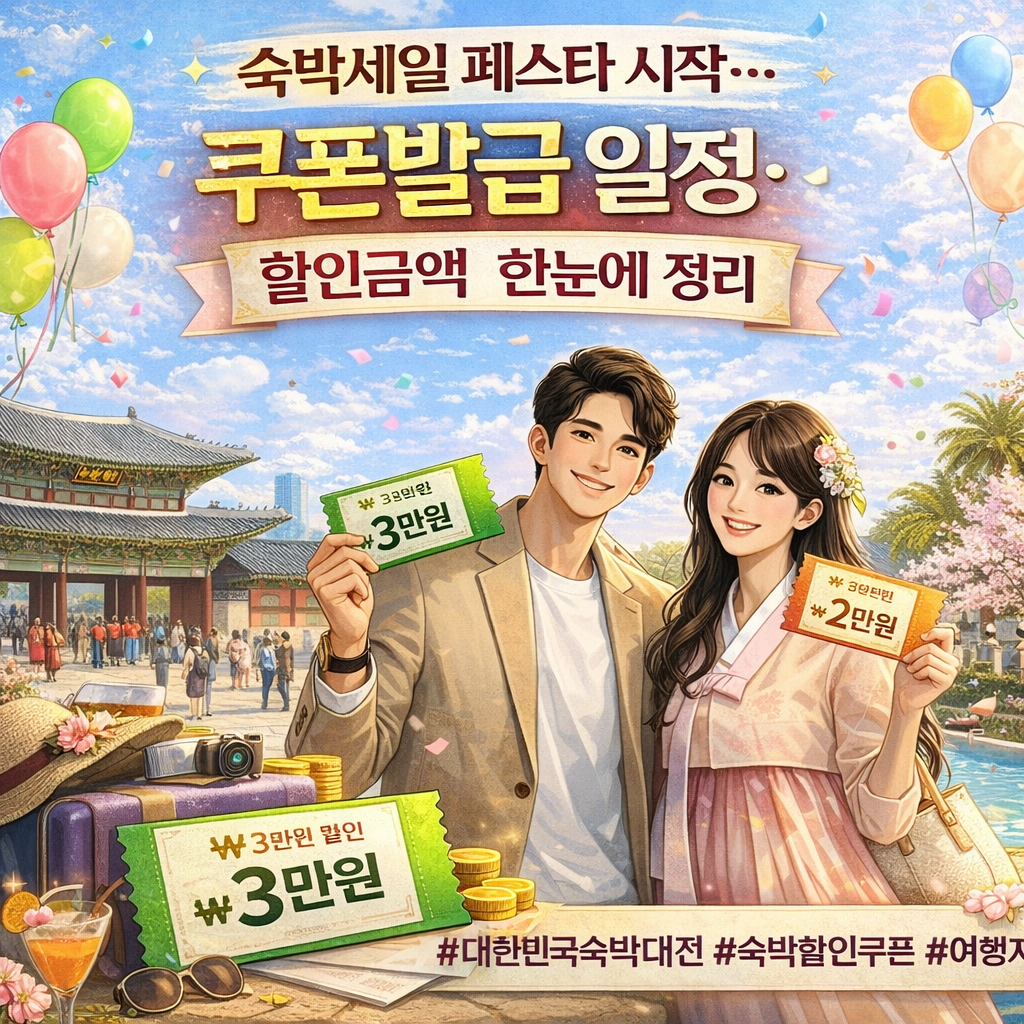 숙박세일 페스타 시작&hellip;쿠폰 발급 일정&middot;할인금액 한눈에 정리