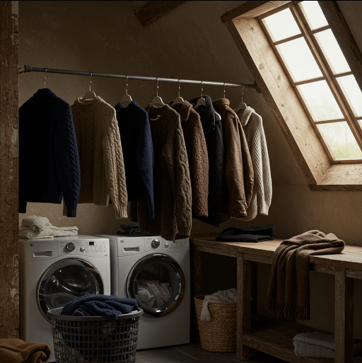 크린토피아 니트와 세탁기와 건조기가 있는 사진