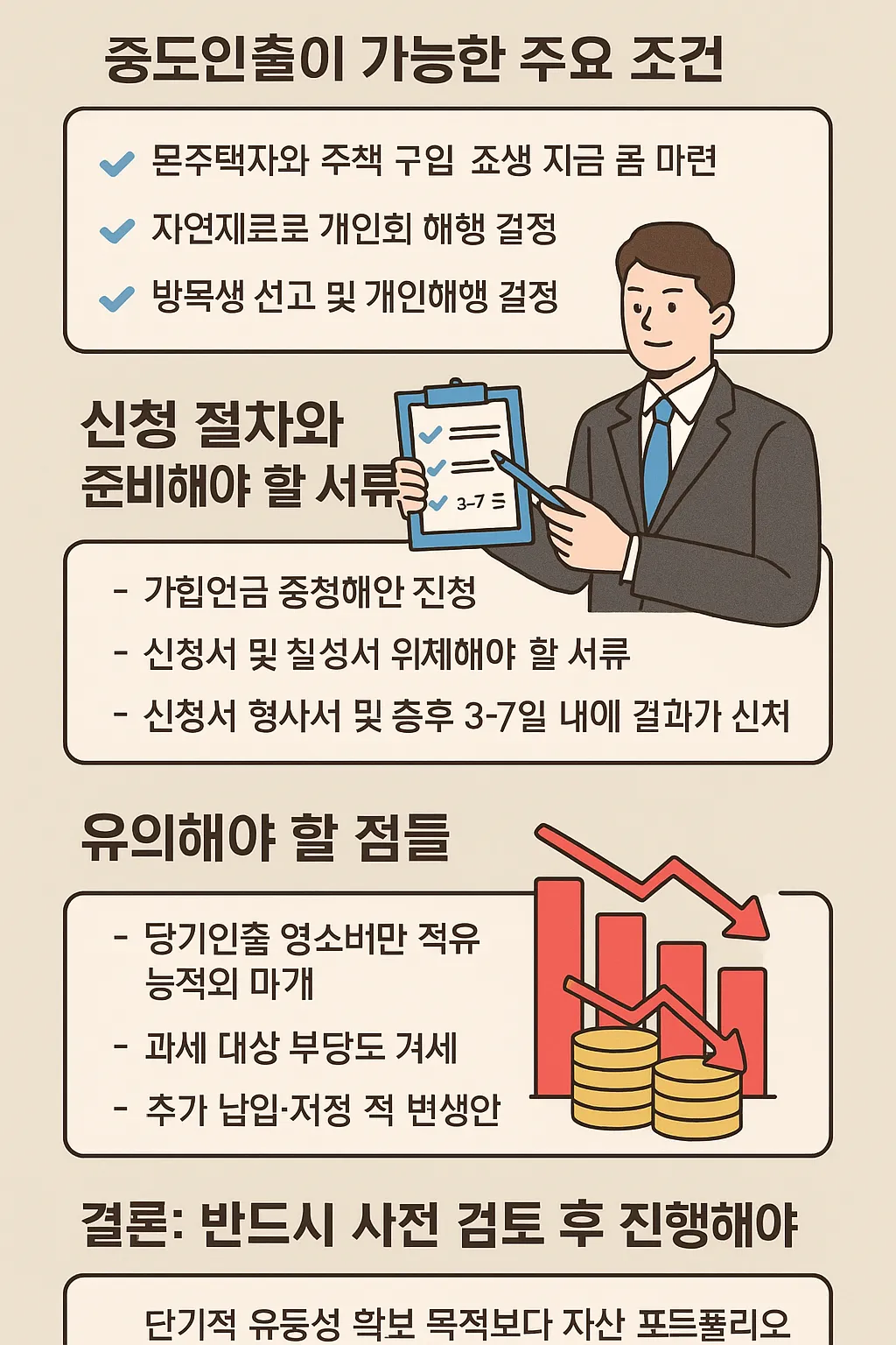 퇴직연금 중도인출 가능 조건