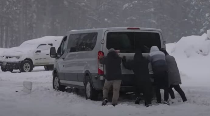 Storm Slams California - huge snow storm